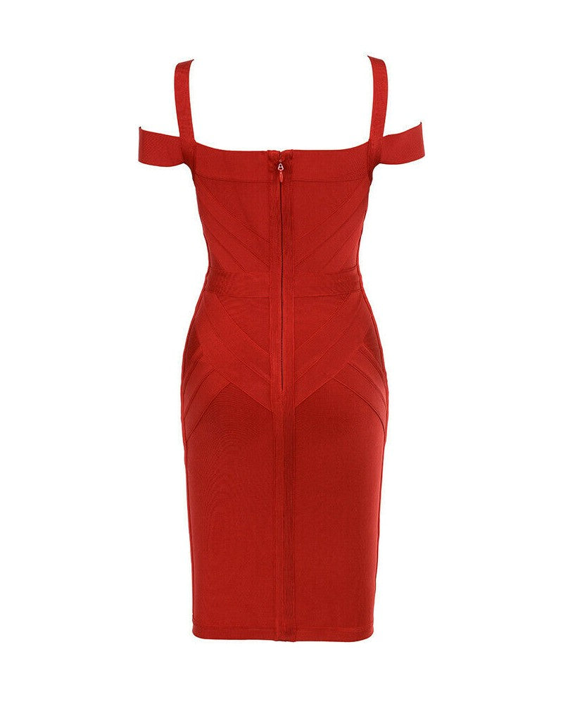 ROBE BANDAGE ROUGE