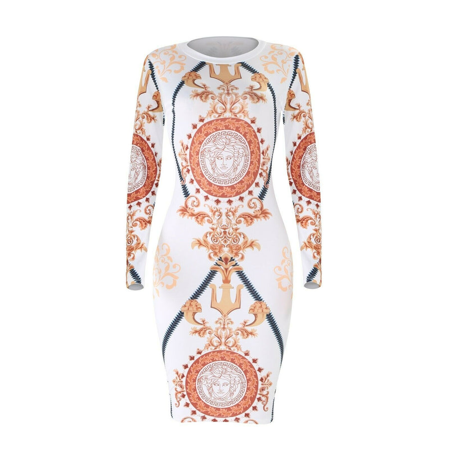 Robe sexy mi-longue Blanc