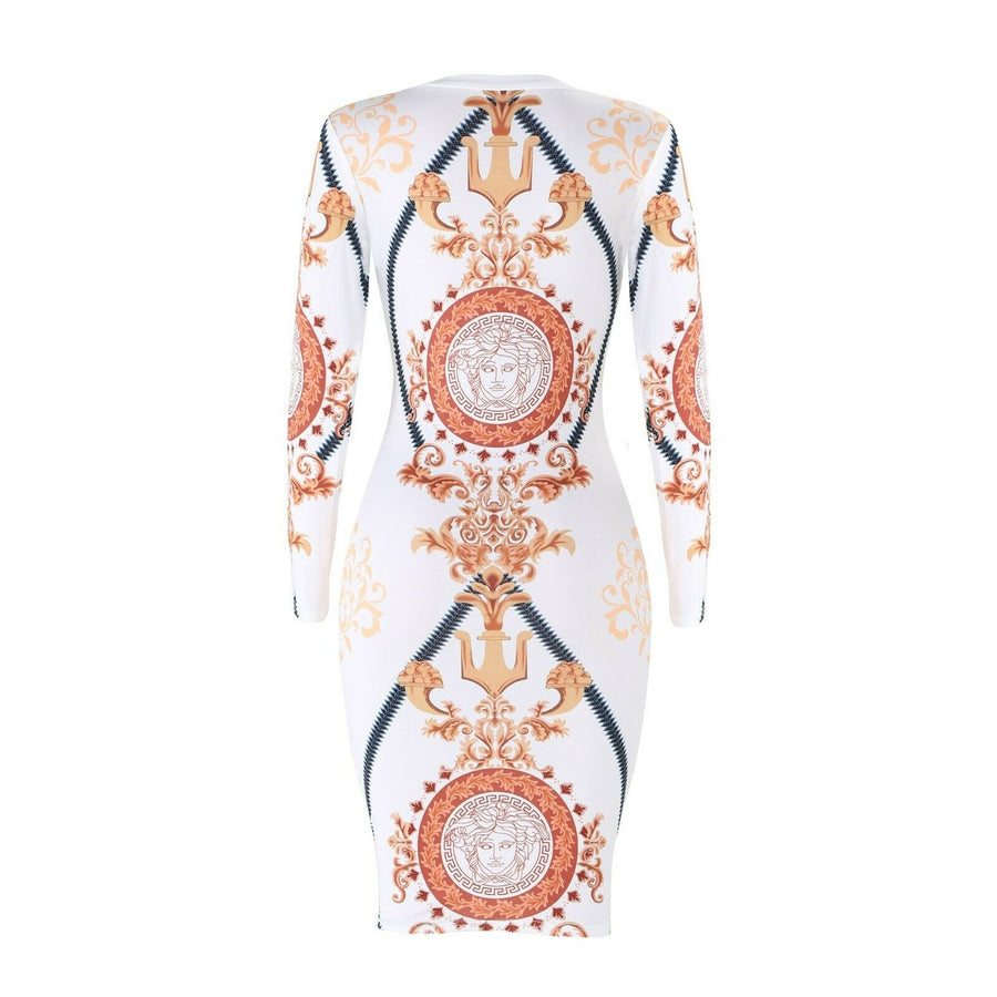 Robe sexy mi-longue Blanc