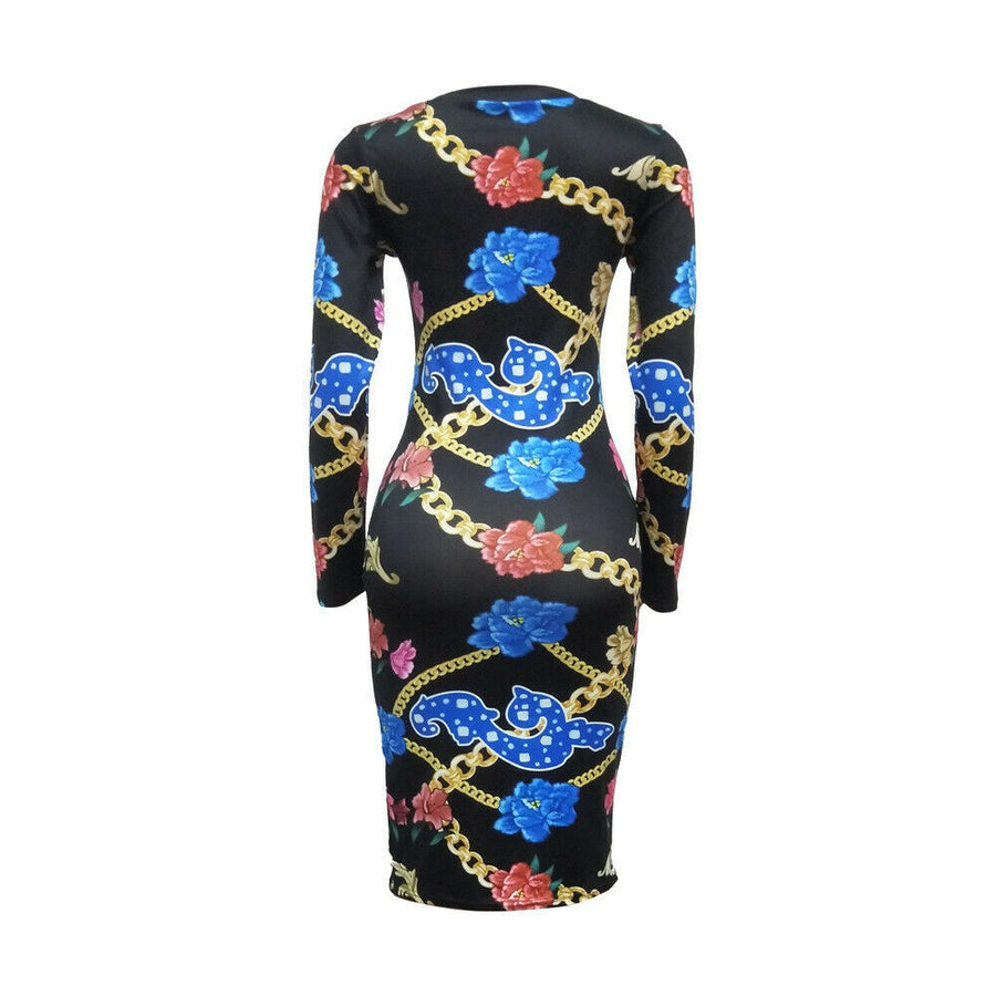 Robe sexy mi-longue Blue