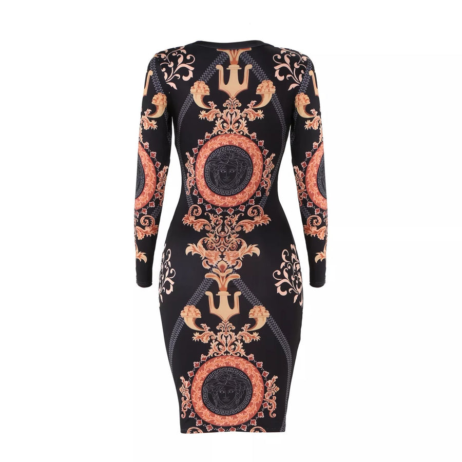 Robe sexy mi-longue Noir