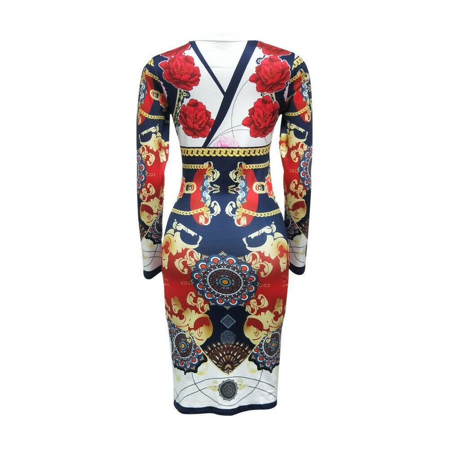 Robe sexy mini imprimé fleurs